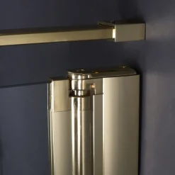 ECOLAM Duschkabine 90x90 200 cm Fresh gold golden Viereck Duschabtrennung Klarglas
