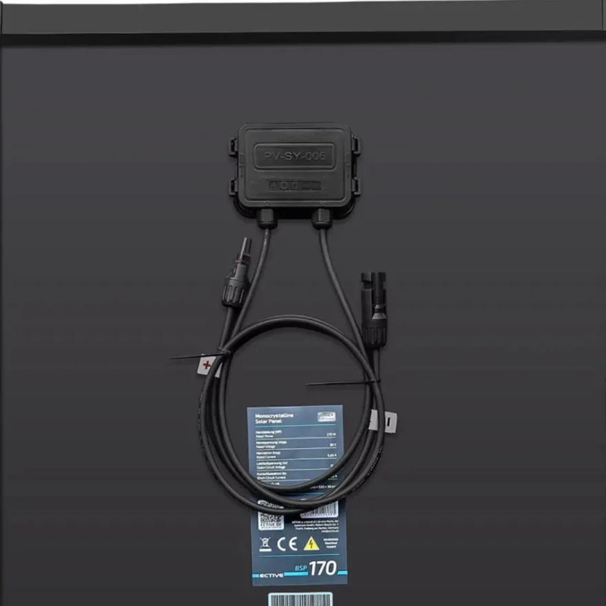 ECTIVE BSP 170 Black Leistungsstarkes 170W Monokristallin Solarmodul Camping
