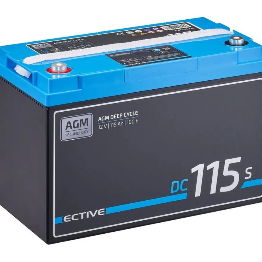 ECTIVE DC 115S AGM Deep Cycle mit LCD-Anzeige 115Ah Versorgungsbatterie