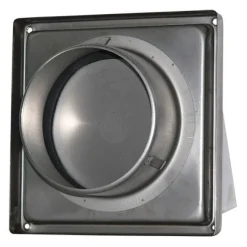 Edelstahl Ablufthaube mit Rückstauklappe 150x150-180x180mm Anschluss Ø100-150mm