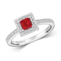 Edler 9 Karat (375) Weißgold Diamant Solitärring Brillant-Schliff 0.25 Karat HI - I1
