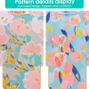 Edunass Papiertüten Groß Geschenktüten mit Henkel & Seidenpapier, Multi-Blume