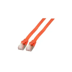 EFB RJ45 Flachpatchkabel U/FTP, Cat.6A, PVC, 3m, rot