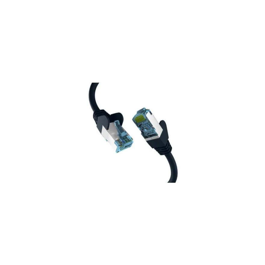 EFB RJ45 Patchkabel mit CAT7 Rohkabel Schwarz 2m