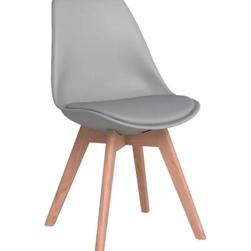 EGGREE 6er Set Esszimmerstühle, gepolstert mit Massivholz Buche Beinen, Retro