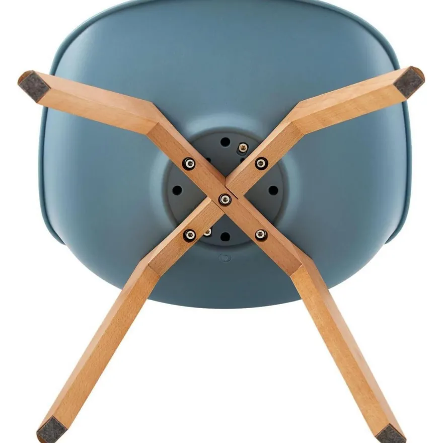 EGGREE 4er Set Esszimmerstühle Skandinavisch Design Buche Massivholz Lederoptik