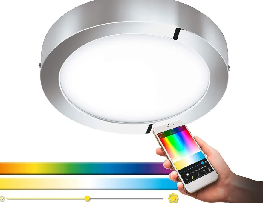 EGLO Connect-C FUEVA-C Deckenleuchte smart tunable white + RGB EEK: F (Spekt A-G)