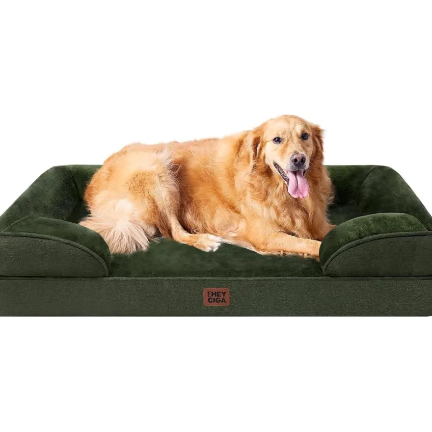 Eheyciga Orthopädisches Hundebett XL (112x81cm) aus Memory Foam, waschbar