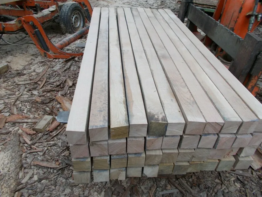 Eiche 7x7cm Kantholz Pfosten Pfahl Kantel Balken mehrstielig 0,4 bis 4m