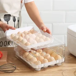 Eierbehälter 40 Gitter 2 Schichten Eierhalter Eierschublade Aufbewahrungsbox