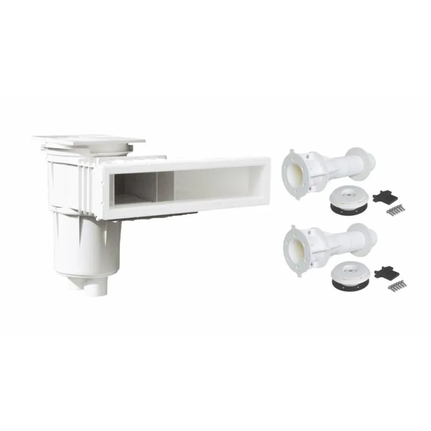 Einbauteile Set Fluidra Seaviewskimmer mit M5 Gewindehülsen und 2 Einlaufdüsen
