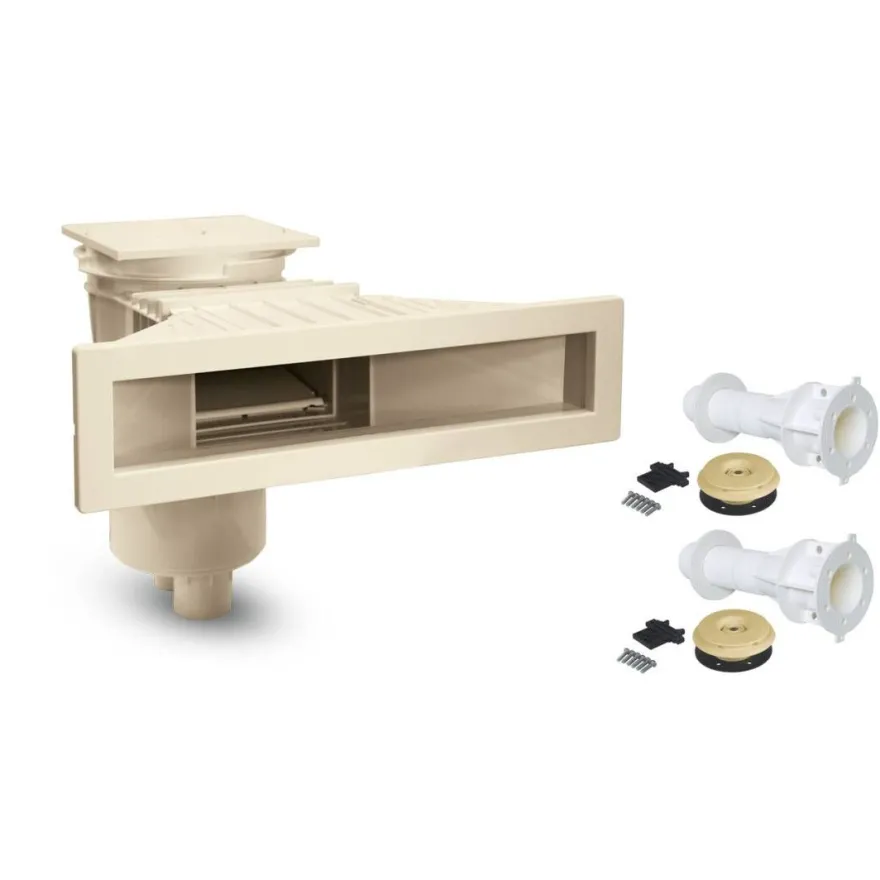 Einbauteile Set Fluidra Seaviewskimmer mit M5 Gewindehülsen und 2 Einlaufdüsen