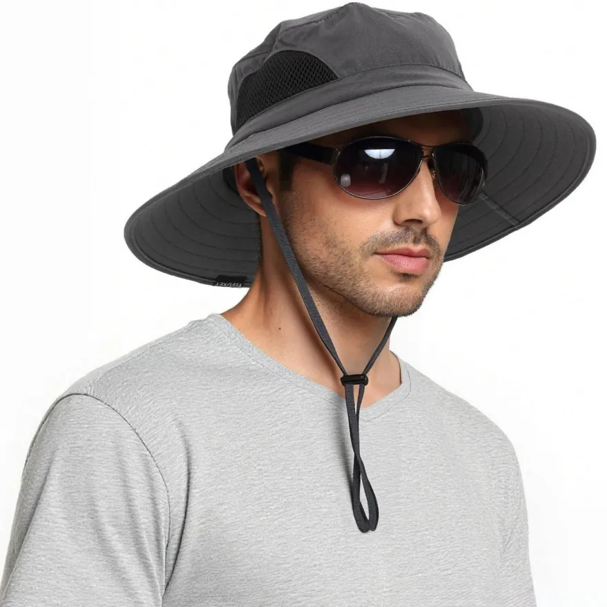 Einskey Sonnenhut Herren, UPF 50+ UV-Schutz, faltbar, atmungsaktiv, mit breiter