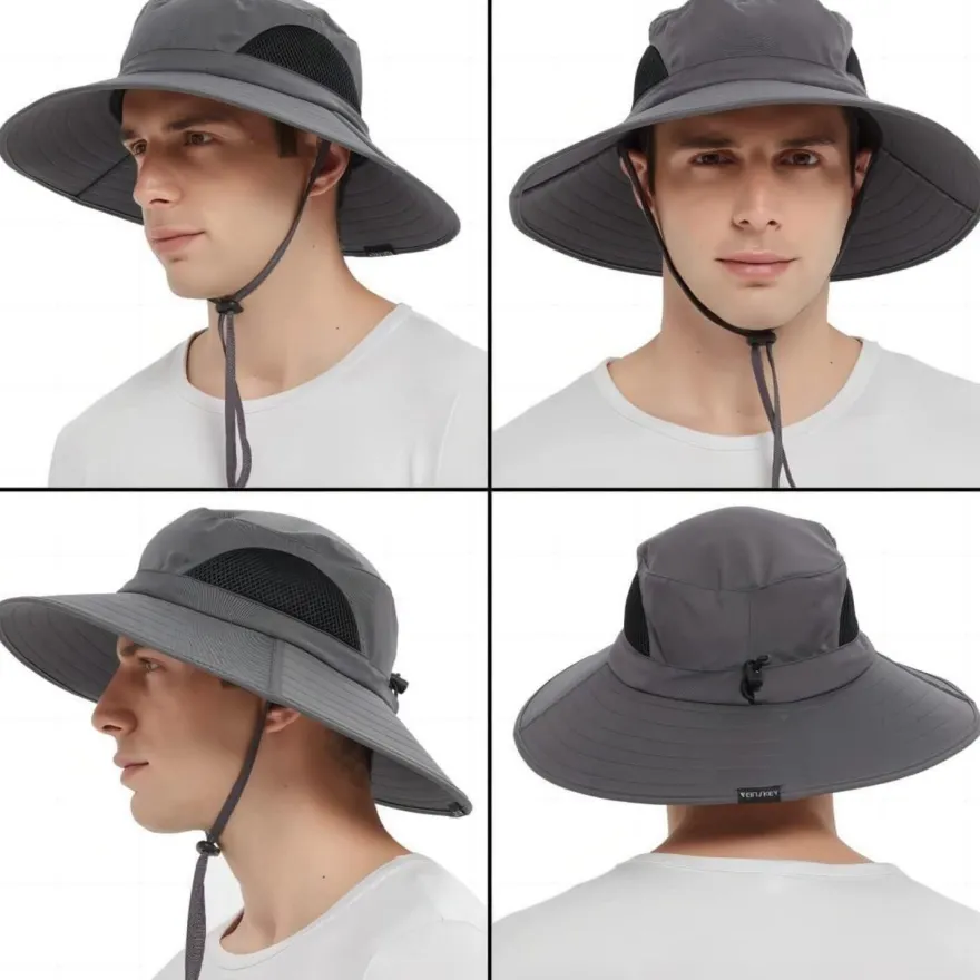 Einskey Sonnenhut Herren, UPF 50+ UV-Schutz, faltbar, atmungsaktiv, mit breiter