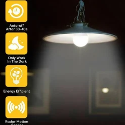 E27 LED Motion Sensor Light Bulb 3-Pack | Radar Detection 5W-12W Energy-Saving Auto