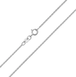 Elegant 18 Karat (750) Weißgold Damen - Anker Kette