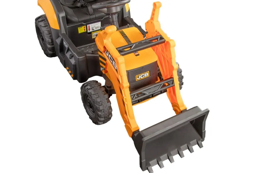 Elektro Kinder Bagger JCB Pushdozer mit Schaufel 2x30W 12V/7Ah
