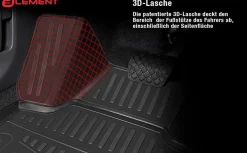 Element Gummi-Fußmatten 3D für Volkswagen iD.3, 2020-><noscript><img width=