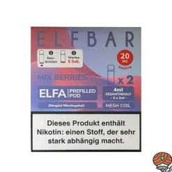 ELFBAR ELFA Akku (Farbe zufällig) + 5x ELFA POD Mix Berries 20mg/ml Nik à 2 Pods