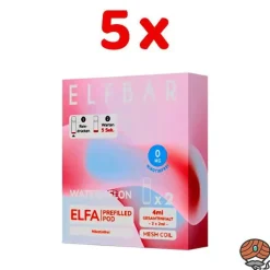 ELFBAR ELFA POD Watermelon 0mg/ml Nikotin 5x 2 Pods, nikotinfrei