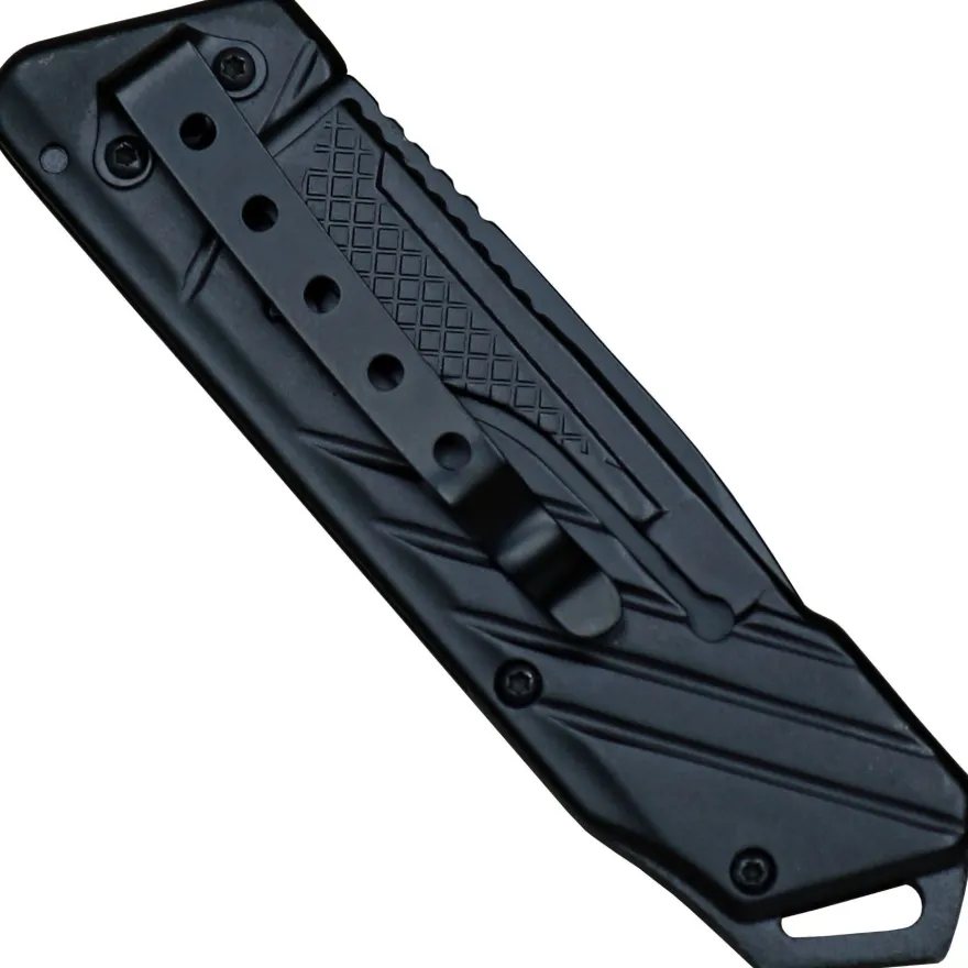 Elite Force Taschenmesser, EF 162, komplett aus Edelstahl, schwarz, mit Gürtelclip