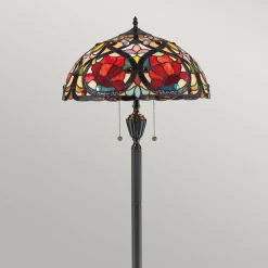 Elstead Larissa 2-flammig Stehlampe Tiffany Stil Bronze design