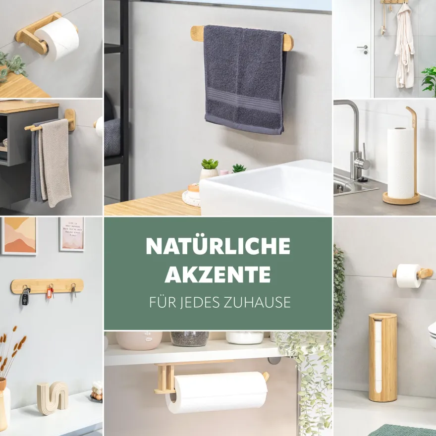 eluno Schlüsselbrett, magnetische Schlüsselleiste aus Bambus