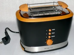 Emerio TO-108126.5 Toaster 820W Krümel Auftau Aufback Stopp Brotaufsatz BLK ORG