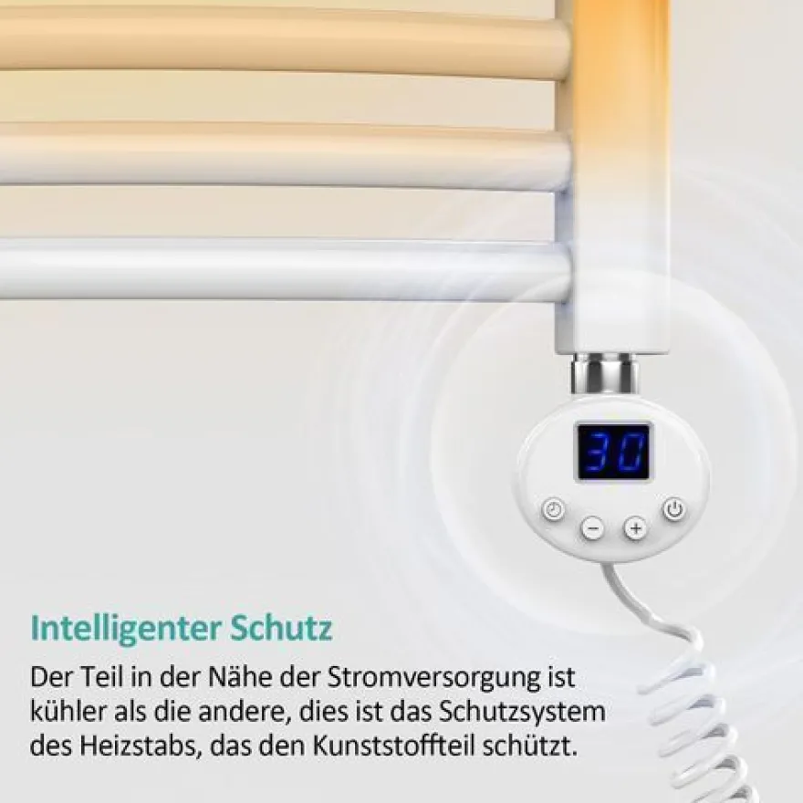 EMKE Badheizkörper Elektro Heizstab 300W-1200W Heizpatrone Mit Temperaturregelung