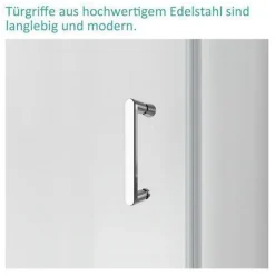 EMKE Duschkabine 90x90x195 Schiebetür Runddusche Viertelkreis Nano Dusche ESG