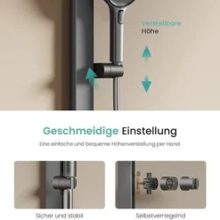 EMKE Duschsystem Mit Thermostat Duscharmatur Regendusche Duschset Dusche