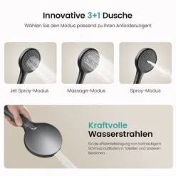 EMKE Duschsystem Mit Thermostat Duscharmatur Regendusche Duschset Dusche