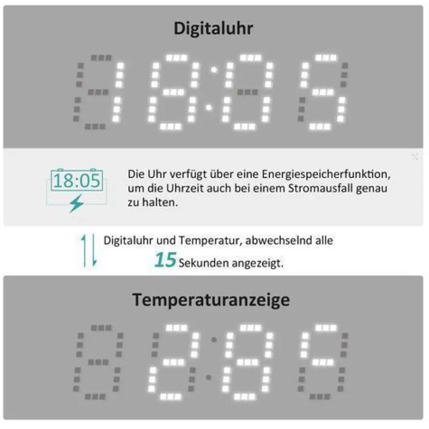 EMKE LED Badspiegel Rund Touch mit Beleuchtung Beschlagfrei Schwarz Rahmen