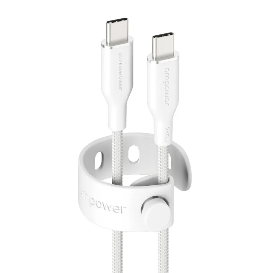 empower Racing 240W USB-C-USB-C Cable/USB 2.0/1.2M/white