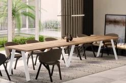 ENDO XXL Esstisch Lungo WEISS 130-405 cm ausziehbar Kulissentisch Esszimmertisch NEU