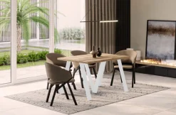 ENDO XXL Esstisch Lungo WEISS 130-405 cm ausziehbar Kulissentisch Esszimmertisch NEU