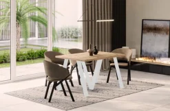 ENDO XXL Esstisch Lungo WEISS 130-405 cm ausziehbar Kulissentisch Esszimmertisch NEU
