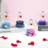 Engel Ewige Rose Figur Geschenk für Frauen in Glaskuppel Blauviolett
