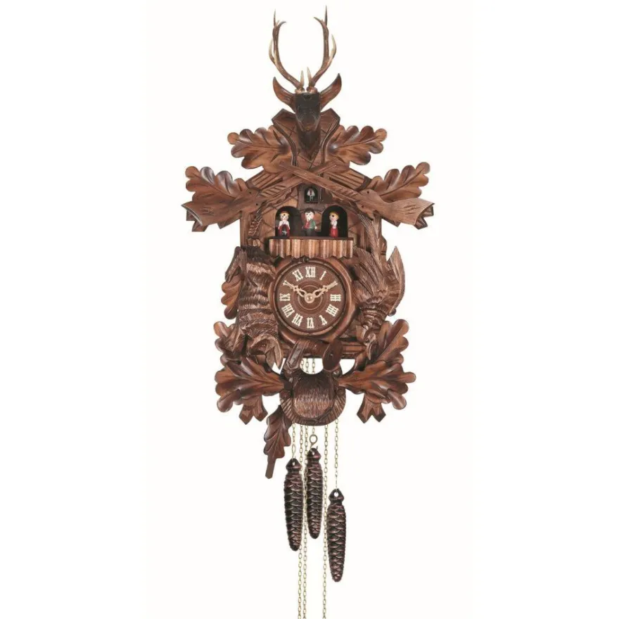 Engstler - K738/8 MT - 738/8 MT - Kuckucksuhr - 8-Tag-Kettenzugwerk - Nussbaum