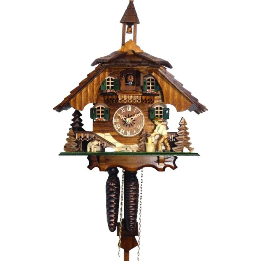 Engstler - 4441 - Kuckucksuhr - 1-Tag-Kettenzugwerk - Nussbaum