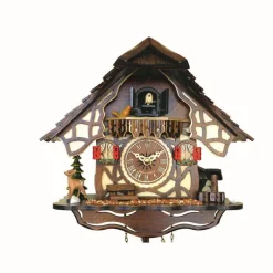 Engstler - 416 Q - Kuckucksuhr - Quarz - Nussbaum