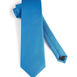 Enlision Herren Krawatte und Einstecktuch Set - Solide einfarbig Blau, ideal