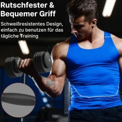 EnterSports Verstellbare Hantel 12kg - Platzsparend & Sicher für Ihr Training