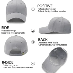 Enwokran Baseballkappe Unisex Klassische Sonnenschutz Baumwolle Verstellbar