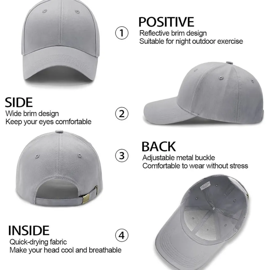 Enwokran Baseballkappe Unisex Klassische Sonnenschutz Baumwolle Verstellbar