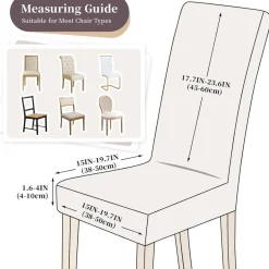 Eozakavod Stuhlhussen 4er Set Grau - Moderne Stretch Stuhlbezüge für Esszimmer