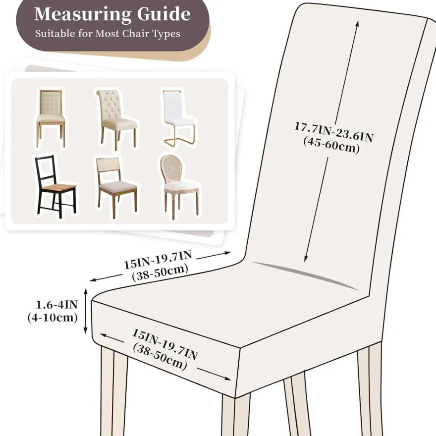 Eozakavod Stuhlhussen 4er Set Grau - Moderne Stretch Stuhlbezüge für Esszimmer