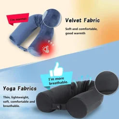 Eproicks Flexibles Nackenkissen für Reisen, Auto, Zug, Büro - Grau, Waschbar