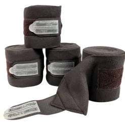 EQuest Fleece Bandage Act-Line für Pferde, 4er Set - Mocha