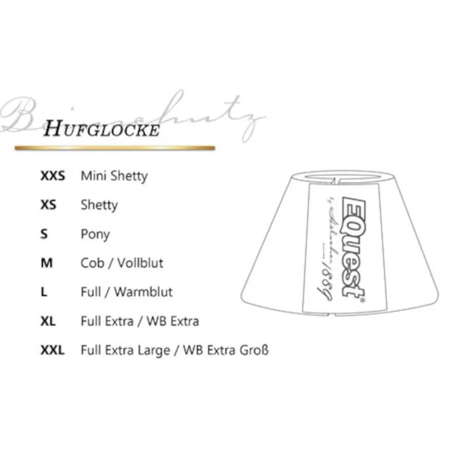 EQuest Hufglocke Neopren, 2er Set, schwarz - S / Pony